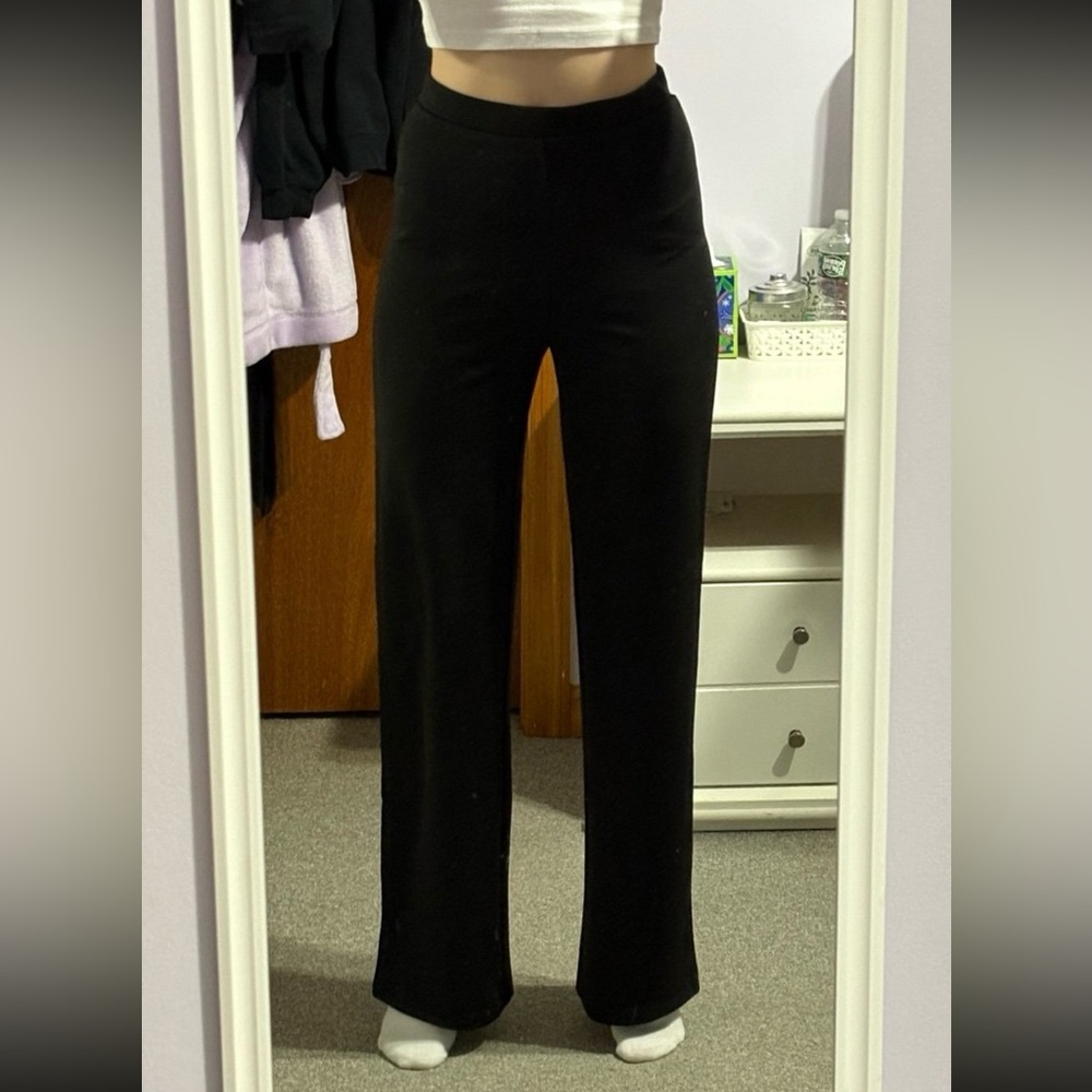 SHEIN Ultra High-Rise Black Wide-Leg Pants